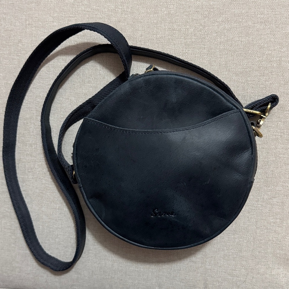 Gorgeous Dark Teal Leather Crossbody Bag-S Zone Brand-Brassy Hardware-EUC